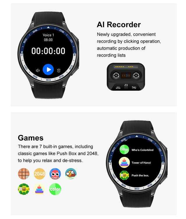 2024 New For OPPO Watch X Smart Watch 4G Memory Music Video Bluetooth Call IP68 Waterproof AMOLED
