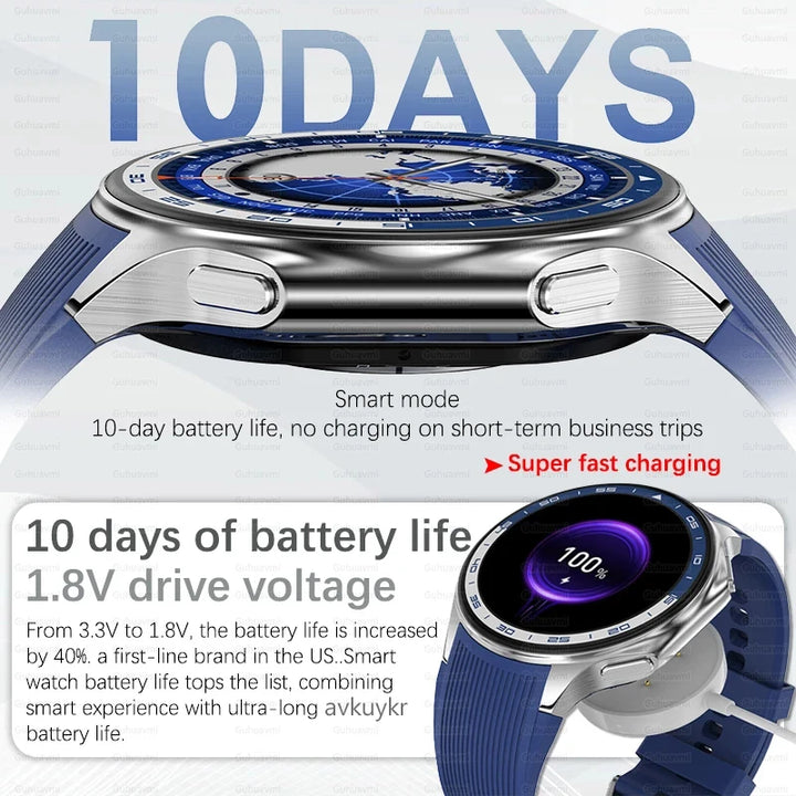 2024 New For OPPO Watch X Smart Watch 4G Memory Music Video Bluetooth Call IP68 Waterproof AMOLED