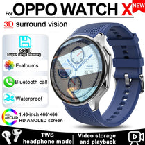 2024 New For OPPO Watch X Smart Watch 4G Memory Music Video Bluetooth Call IP68 Waterproof AMOLED