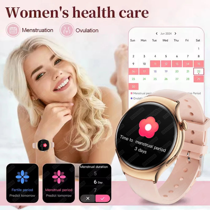 New Huawei Mini 4 NFC Smart Watch Women Men GPS Tracker 1.27inch AMOLED