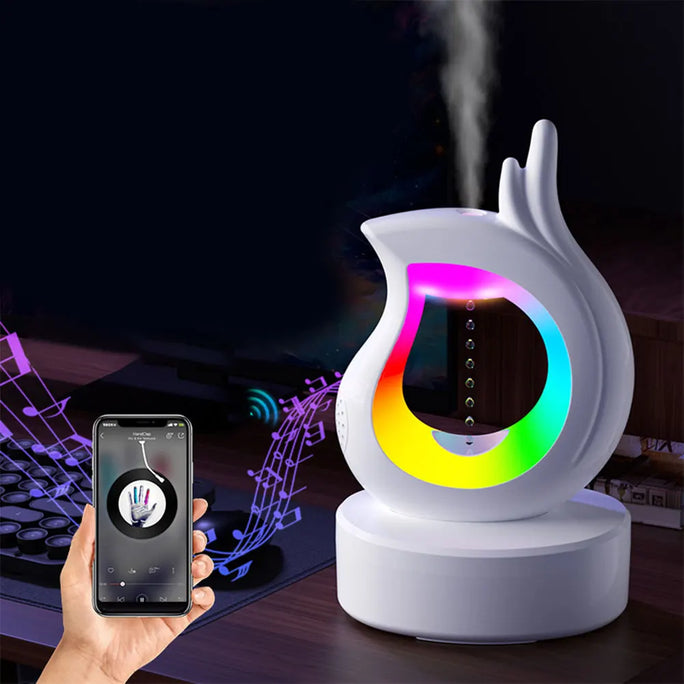 3-in-1 Anti-Gravity Air Humidifier Bluetooth Speaker Night Light 450ml