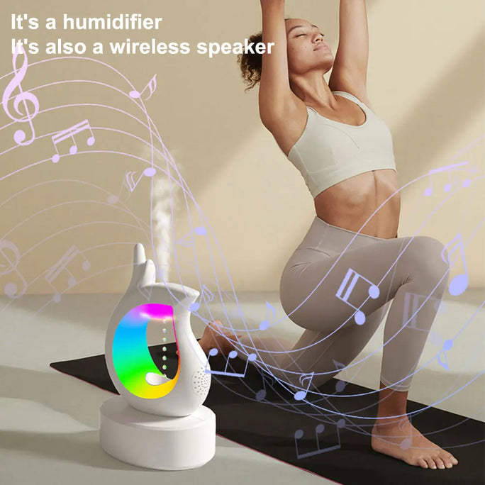 3-in-1 Anti-Gravity Air Humidifier Bluetooth Speaker Night Light 450ml