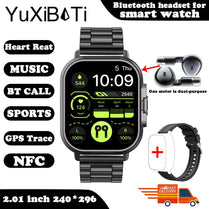 2025 Smart Watch 2 in 1 With Earphone GPS Monitor Music