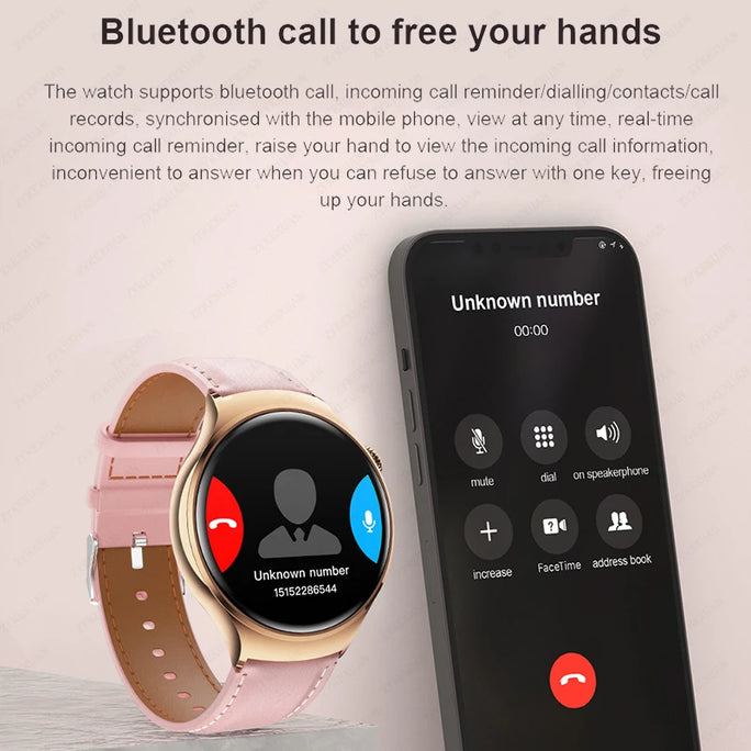 New Huawei Mini 4 NFC Smart Watch Women Men GPS Tracker 1.27inch AMOLED