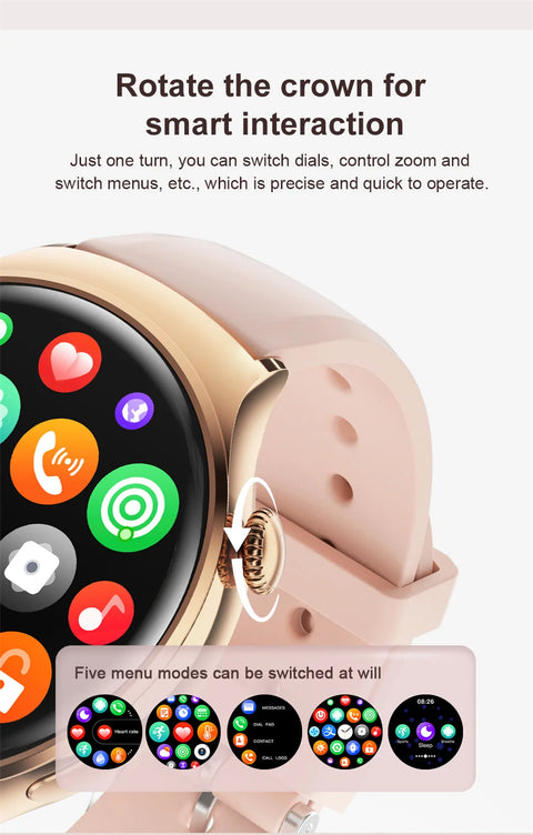 New Huawei Mini 4 NFC Smart Watch Women Men GPS Tracker 1.27inch AMOLED