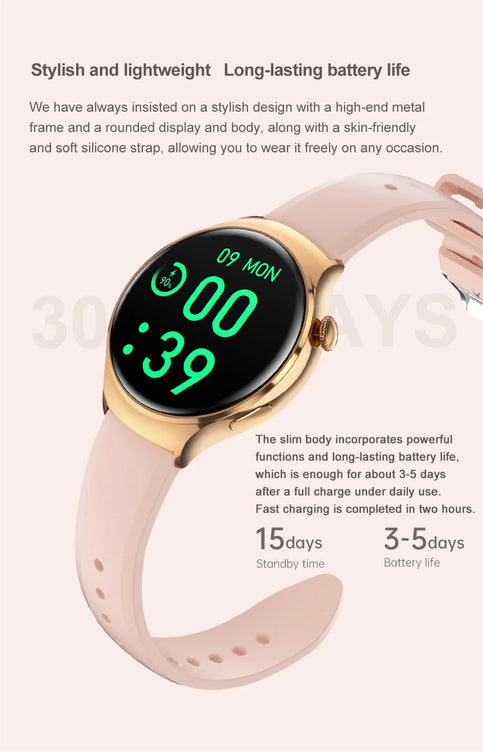 New Huawei Mini 4 NFC Smart Watch Women Men GPS Tracker 1.27inch AMOLED