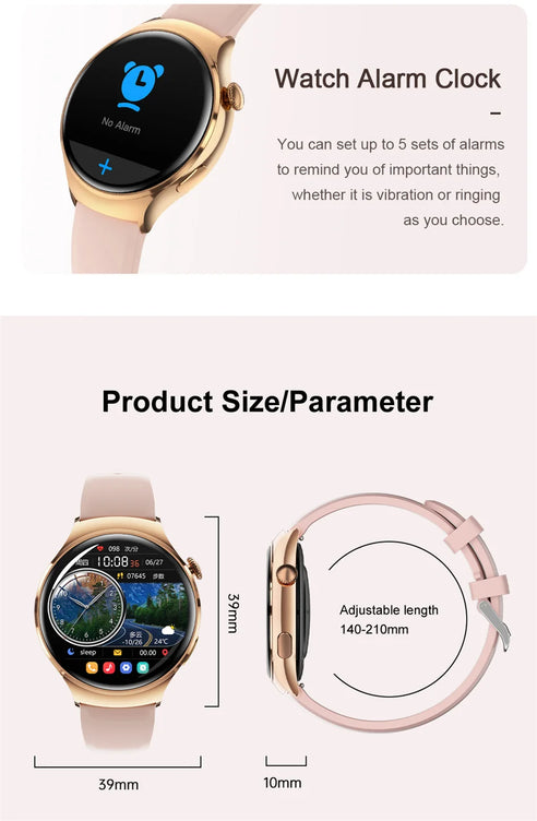New Huawei Mini 4 NFC Smart Watch Women Men GPS Tracker 1.27inch AMOLED
