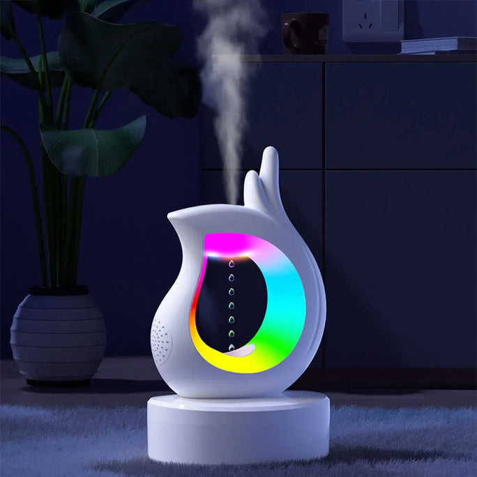 3-in-1 Anti-Gravity Air Humidifier Bluetooth Speaker Night Light 450ml