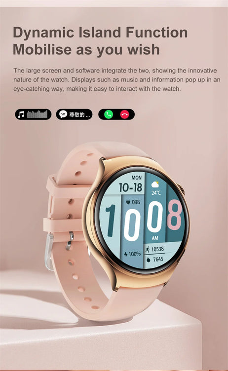 New Huawei Mini 4 NFC Smart Watch Women Men GPS Tracker 1.27inch AMOLED