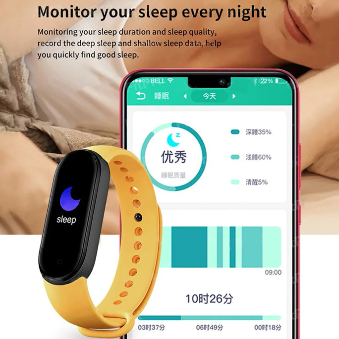 M6 Smart Watch Men Women Fitness Smart Bracelet Sports Band Heart Rate Blood Pressure Monitor
